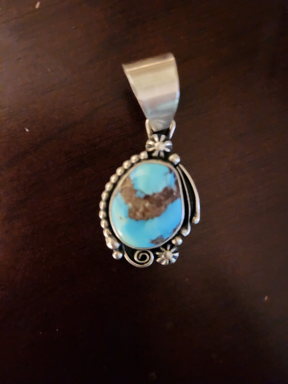 Sterling Silver Golden Hills Pendant Signed D. Benallt